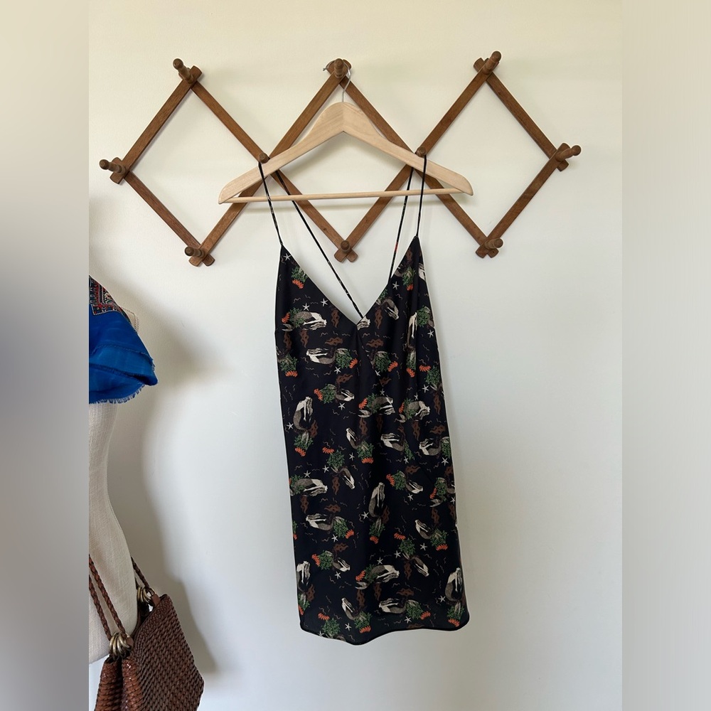 💫Zara | Mini Black Dress with Artistic Print